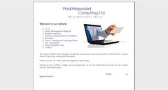 Desktop Screenshot of paulhopwoodconsulting.co.uk